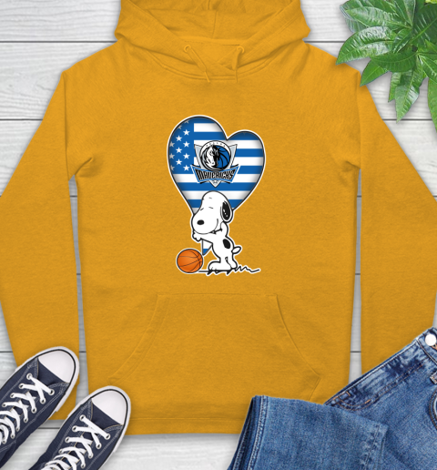 Dallas Mavericks NBA Basketball The Peanuts Movie Adorable Snoopy Hoodie 3