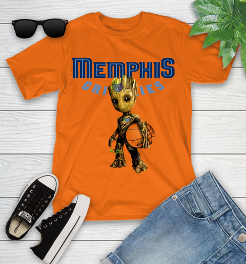 Memphis Grizzlies NBA Basketball Groot Marvel Guardians Of The Galaxy Youth T-Shirt 7