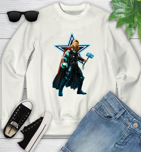 NFL Thor Avengers Endgame Football Dallas owboys Youth Sweatshirt