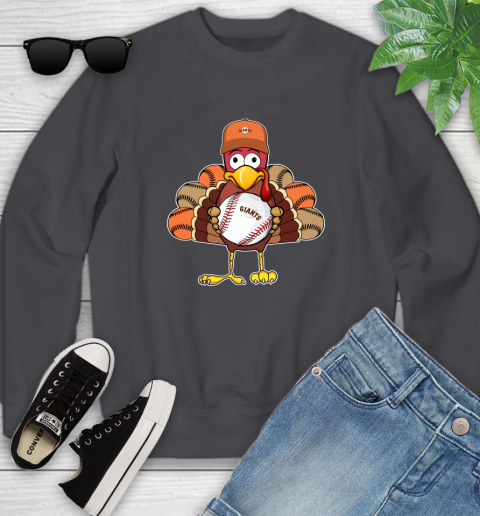 San Francisco Giants Turkey thanksgiving Youth Sweatshirt 6