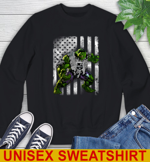 Los Angeles Kings Hulk Marvel Avengers NHL Hockey American Flag Sweatshirt