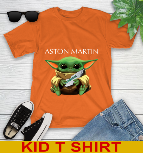 Star Wars Baby Yoda Hugs Aston Martin Car Shirt 104