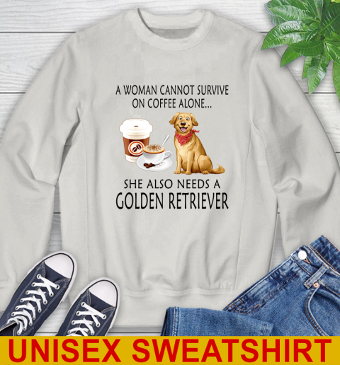 Women cannot survive on coffee alone she also need a GOLDEN tshirt 36
