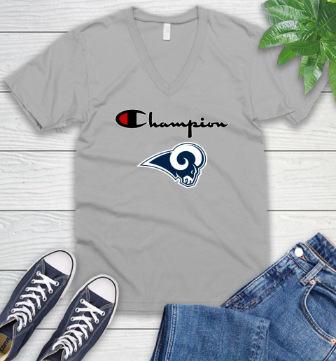 NFL Football Los Angeles Rams Champion Shirt V-Neck T-Shirt 2