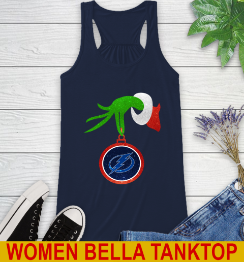 Tampa Bay Lightning Grinch Merry Christmas NHL Hockey Racerback Tank 11