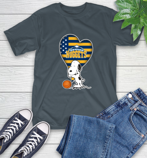Denver Nuggets NBA Basketball The Peanuts Movie Adorable Snoopy T-Shirt 9