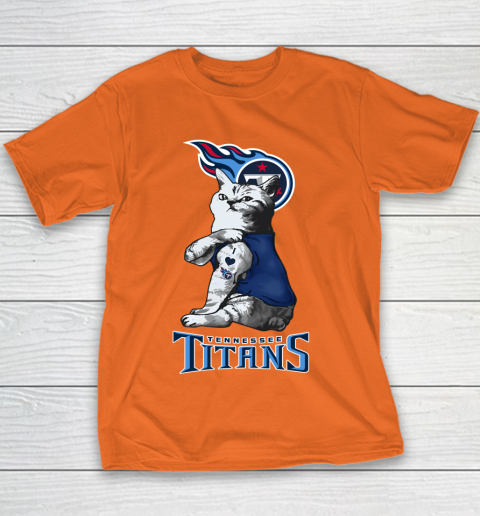 NFL Football My Cat Loves Tennessee Titans Youth T-Shirt 4