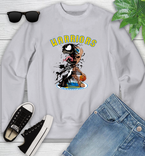 NBA Golden State Warriors Basketball Venom Groot Guardians Of The Galaxy Youth Sweatshirt 4
