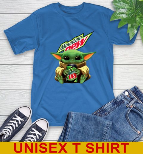 Star Wars Baby Yoda Hugs Mountain Dew Soft Drink Shirt 9