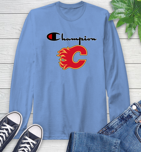 NHL Hockey Calgary Flames Champion Shirt Long Sleeve T-Shirt 10