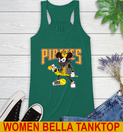 Pittsburgh Pirates MLB Baseball Mickey Peace Sign Sports Racerback Tank 8 Pittsburgh Pirates MLB Baseball Mickey Peace Sign Sports Racerback Tank - Image 8