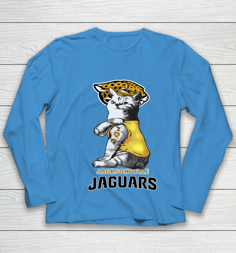 NFL Football My Cat Loves Jacksonville Jaguars Youth Long Sleeve 5