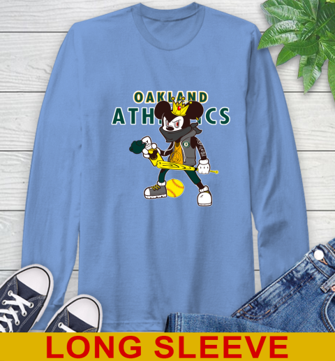 Oakland Athletics MLB Baseball Mickey Peace Sign Sports Long Sleeve T-Shirt 11