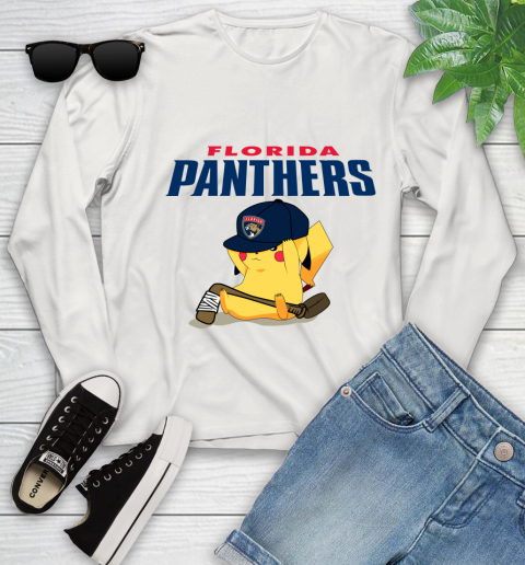 NHL Pikachu Hockey Sports Florida Panthers Youth Long Sleeve 12