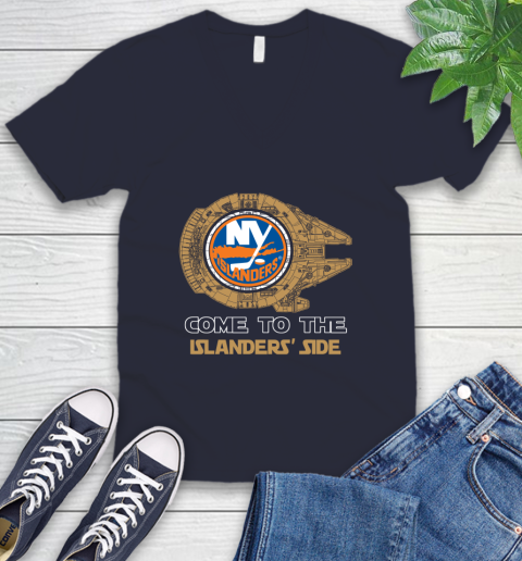 NHL Come To The New York Islanders Wars Hockey Sports V-Neck T-Shirt 2