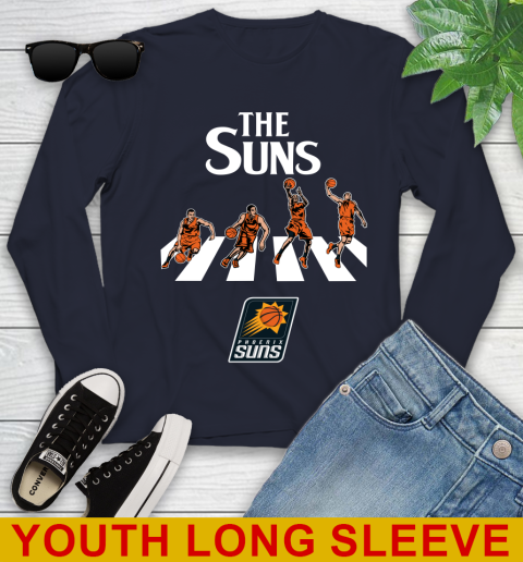 NBA Basketball Phoenix Suns The Beatles Rock Band Shirt Youth Long Sleeve - Image 3