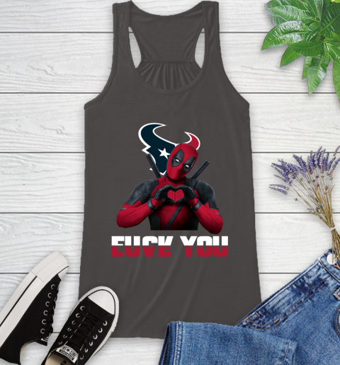 NHL Houston Texans Deadpool Love You Fuck You Football Sports Racerback Tank 11