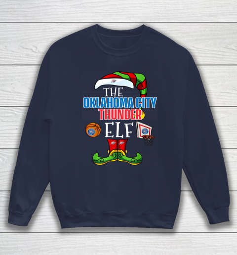 Oklahoma City Thunder Christmas ELF Funny NBA Sweatshirt 2