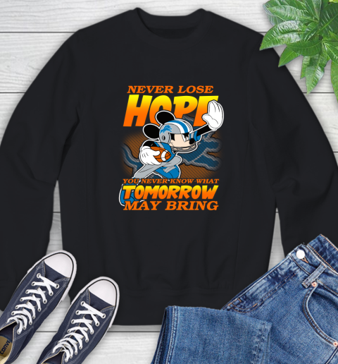 Detroit Lions NFL Football Mickey Disney Never Lose Hope Sweatshirt
