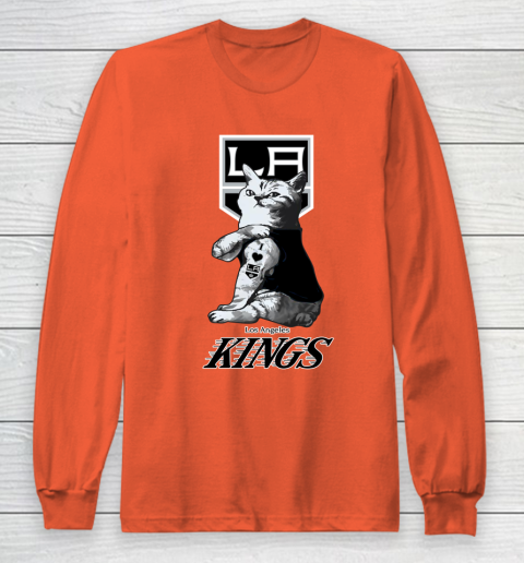NHL My Cat Loves Los Angeles Kings Hockey Long Sleeve T-Shirt 3