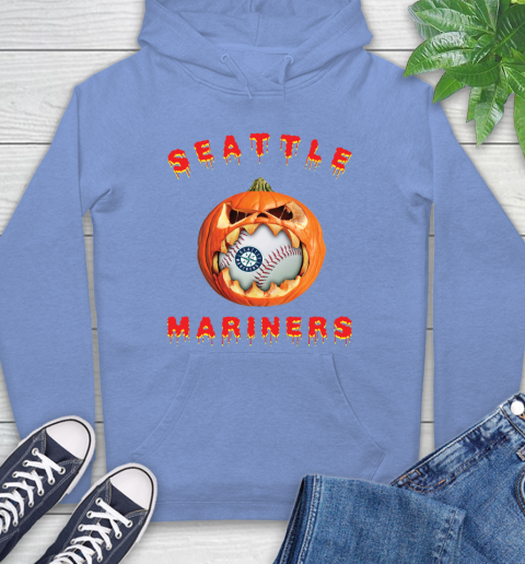 MLB Seattle Mariners Halloween Pumpkin Baseball Sports Hoodie 11