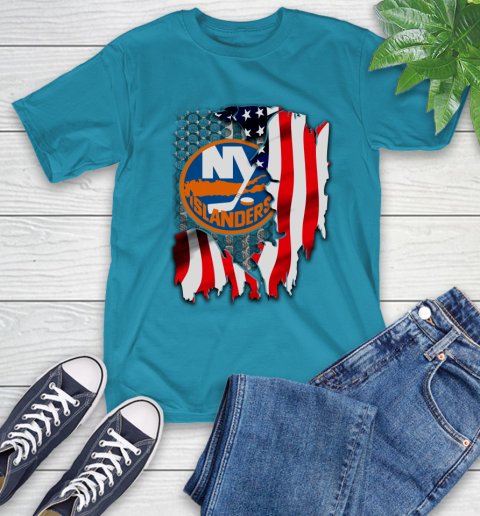 New York Islanders NHL Hockey American Flag T-Shirt 9