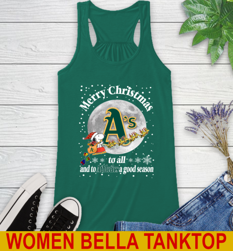 Oakland Athletics Merry Christmas To All And To Athletics A Good Season MLB Baseball Sports Racerback Tank 5