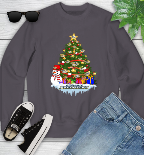 Nashville Predators Merry Christmas NHL Hockey Sports Youth Sweatshirt 6