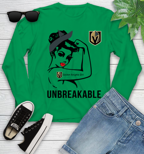 NHL Vegas Golden Knights Girl Unbreakable Hockey Sports Youth Long Sleeve 4