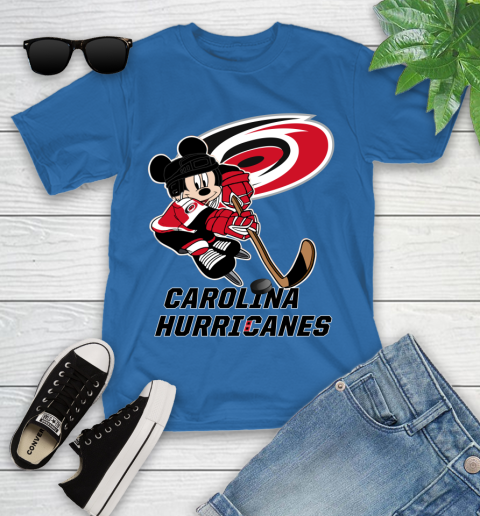 NHL Carolina Hurricanes Mickey Mouse Disney Hockey T Shirt Youth T-Shirt 9