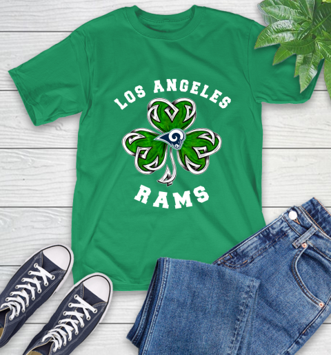 NFL Los Angeles Rams Three Leaf Clover St Patrick's Day Football Sports T-Shirt 7