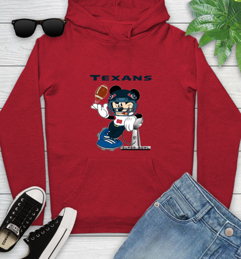 NFL Houston Texans Mickey Mouse Disney Super Bowl Football T Shirt Youth Hoodie 11
