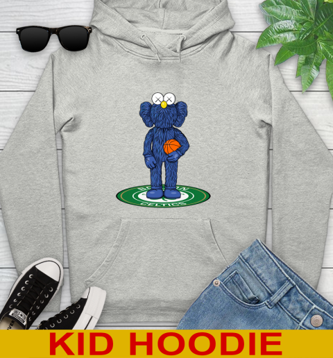 NBA Basketball Boston Celtics Kaws Bff Blue Figure Shirt Youth Hoodie