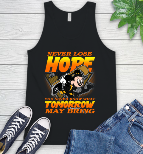 Pittsburgh Penguins NHL Hockey ootball Mickey Disney Never Lose Hope Tank Top