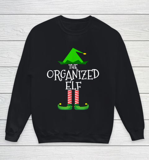 The Organized Elf Family Matching Group Christmas Gift Funny Youth Sweatshirt