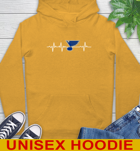 St.Louis Blues NHL Hockey Heart Beat Shirt Hoodie - Image 3