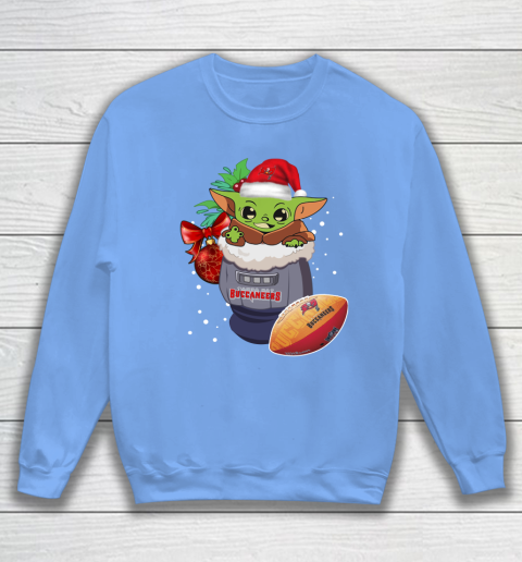 Tampa Bay Buccaneers Christmas Baby Yoda Star Wars Funny Happy NFL Sweatshirt 9