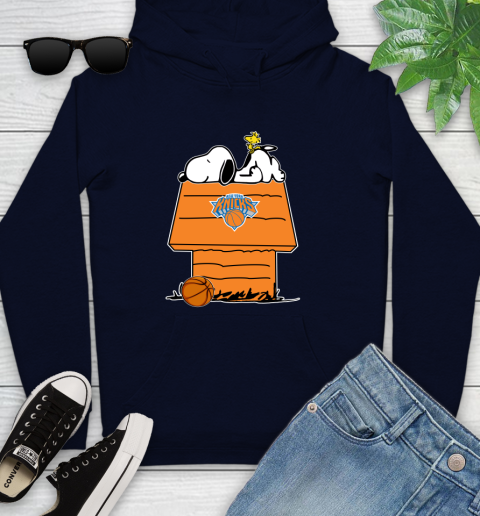 New York Knicks NBA Basketball Snoopy Woodstock The Peanuts Movie Youth Hoodie 4