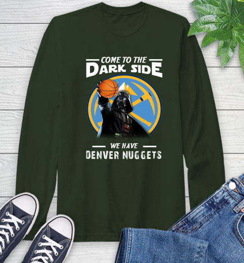 NBA Come To The Dark Side We Have Denver Nuggets Star Wars Darth Vader Basketball Long Sleeve T-Shirt 7
