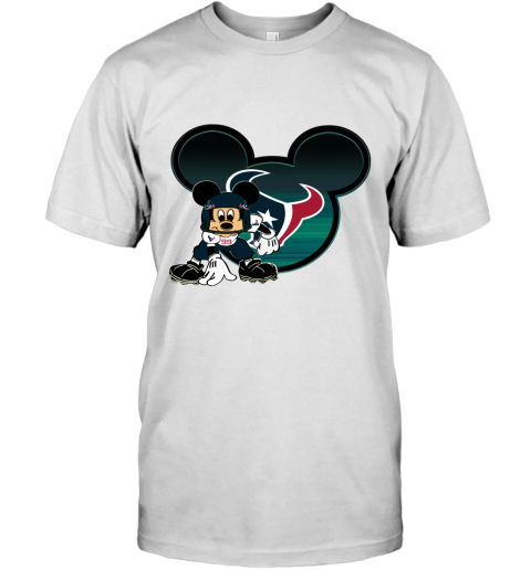 NFL Houston Texans Mickey Mouse Disney Football T Shirt