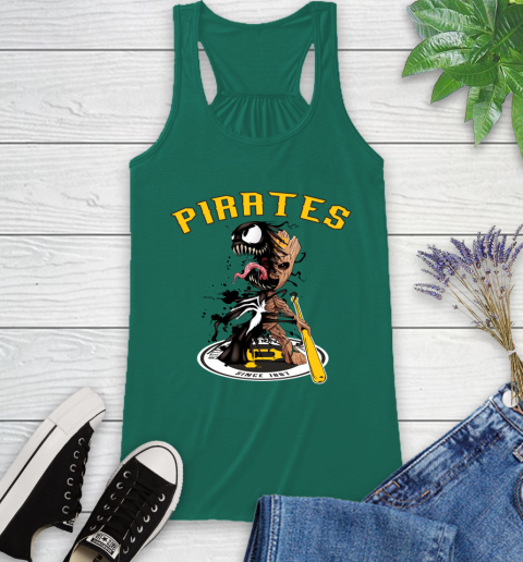 MLB Pittsburgh Pirates Baseball Venom Groot Guardians Of The Galaxy Racerback Tank 7