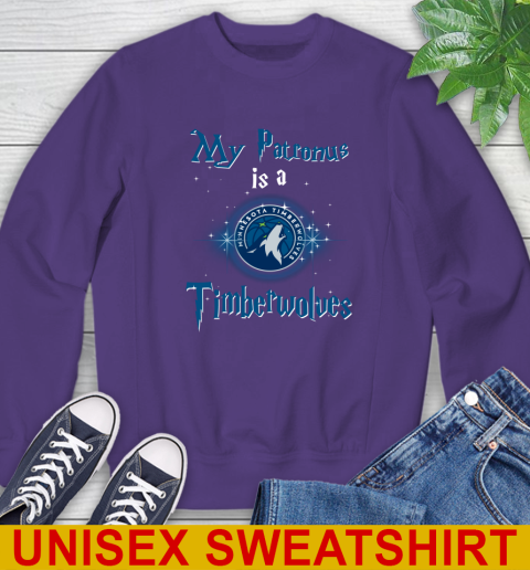 NBA Basketball Harry Potter My Patronus Is A Minnesota Timberwolves Sweatshirt Tee For Sports