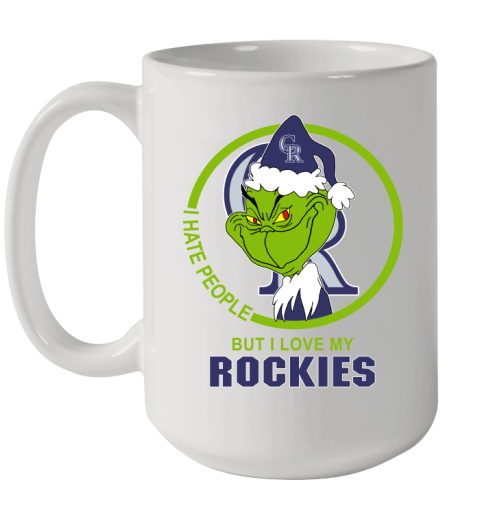 Colorado Rockies MLB Christmas Grinch I Hate People But I Love My Favorite Baseball Team Ceramic Mug 15oz