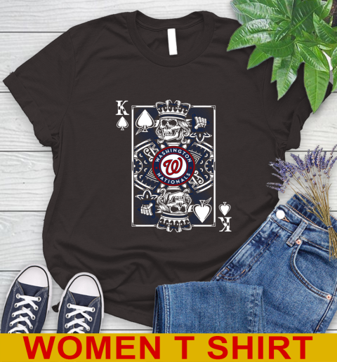 Washington Nationals MLB Baseball The King Of Spades Death Cards Shirt Women's T-Shirt 9
