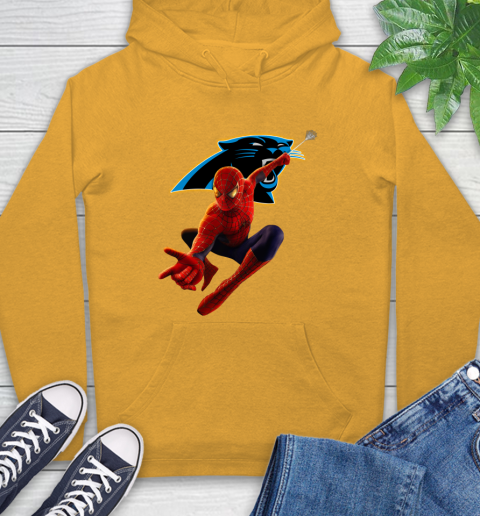 NFL Spider Man Avengers Endgame Football Carolina Panthers Hoodie 3