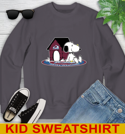 NHL Hockey Colorado Avalanche Snoopy The Peanuts Movie Shirt Youth Sweatshirt 6