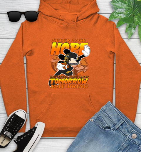 Jacksonville Jaguars NFL Football Mickey Disney Never Lose Hope Youth Hoodie 4
