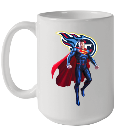 NFL Superman DC Sports Football Tennessee Titans Ceramic Mug 15oz