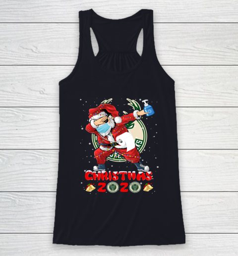 Milwaukee Bucks Funny Santa Claus Dabbing Christmas 2020 NBA Racerback Tank 7