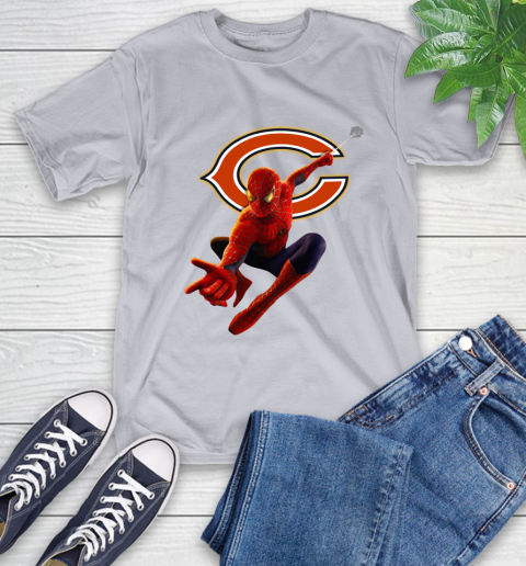 NFL Spider Man Avengers Endgame Football Chicago Bears T-Shirt 6